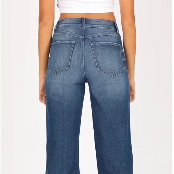 NWT Rewash Super High Rise Vintage Reunion Wide Leg Jeans - Picture 10 of 12